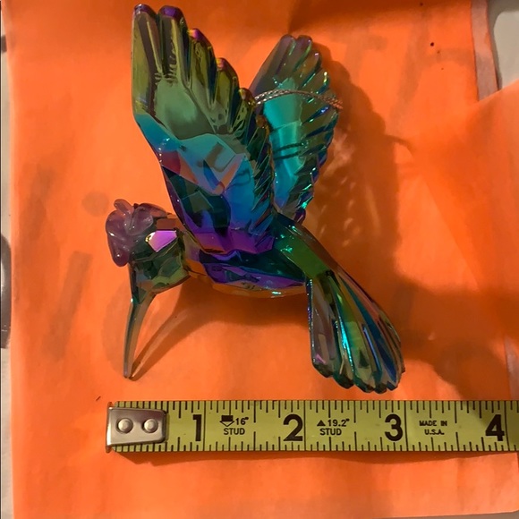 Beautiful Amethyst Iridescent Hummingbird Ornament - Picture 8 of 9